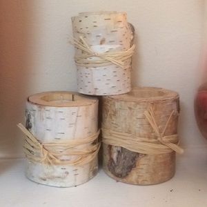 Rustic tea light holders